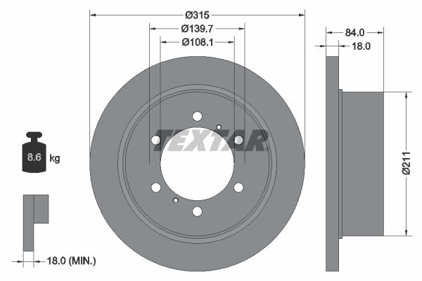 Bremsscheibe TEXTAR 92093100