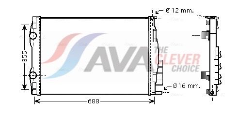 Kühler, Motorkühlung AVA QUALITY COOLING RT2387