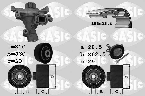 Wasserpumpe + Zahnriemensatz SASIC 3900029