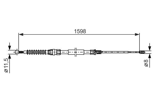 Seilzug Feststellbremse BOSCH 1 987 482 379