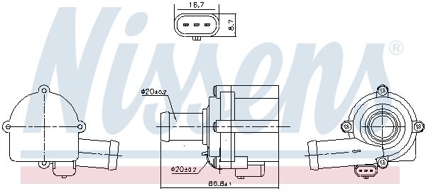 Wasserpumpe NISSENS 832152