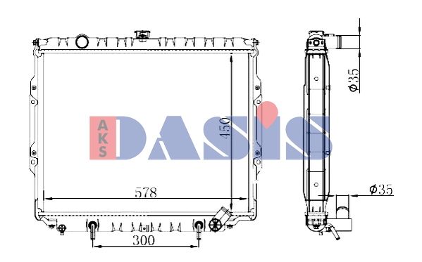 Kühler, Motorkühlung AKS DASIS 510196N