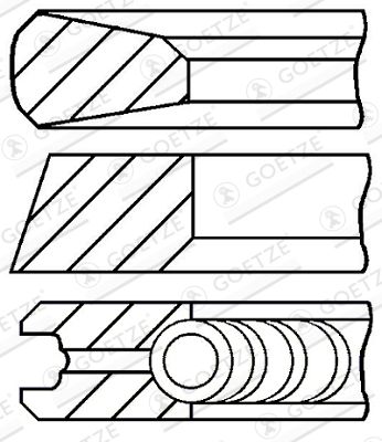 Kolbenringsatz GOETZE ENGINE 08-118700-00