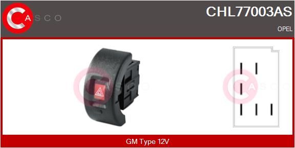 Warnblinkschalter Casco CHL77003AS