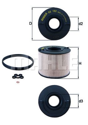 Bränslefilter KNECHT KX 192 D