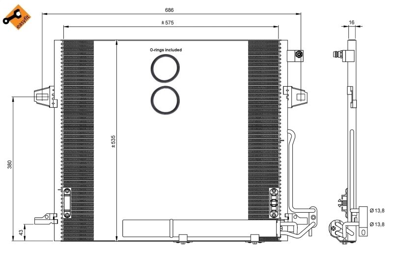 Kondensator, Klimaanlage NRF 35927