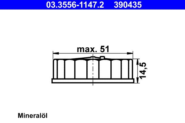 Verschluss, Bremsflüssigkeitsbehälter ATE 03.3556-1147.2