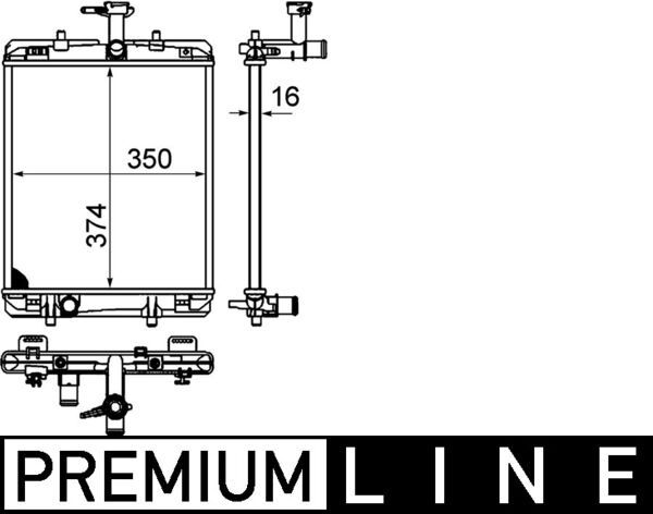 Kühler, Motorkühlung MAHLE CR998000P