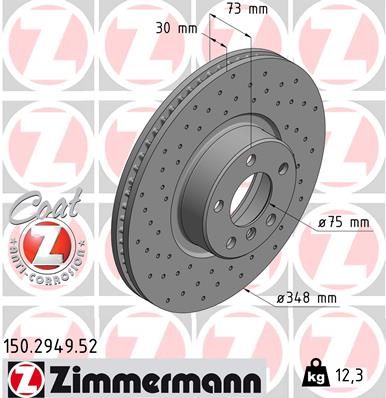 Bremsscheibe ZIMMERMANN 150.2949.52