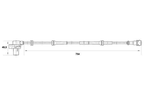 Sensor, Raddrehzahl BOSCH 0 265 006 327