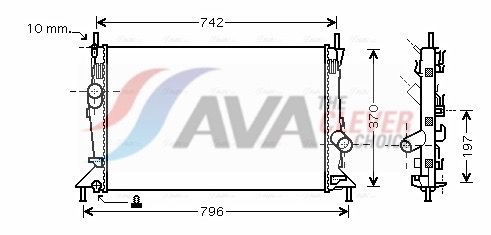 Kühler, Motorkühlung AVA QUALITY COOLING FDA2369