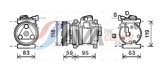 Kompressor, Klimaanlage AVA QUALITY COOLING KAK200
