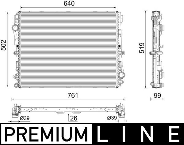 Kühler, Motorkühlung MAHLE CR2604000P