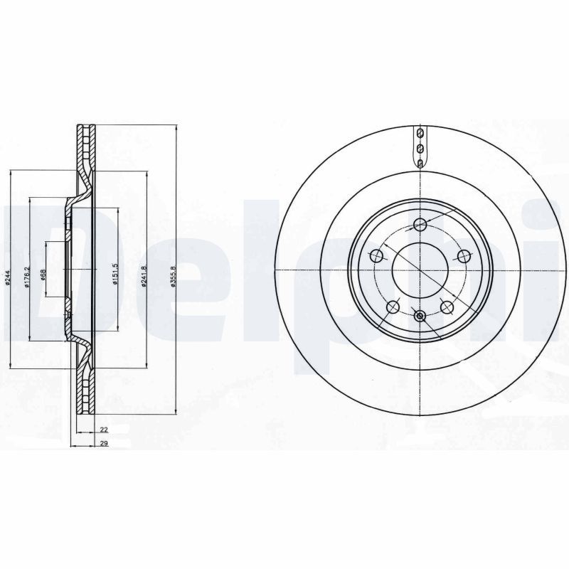Bremsscheibe DELPHI BG4387C