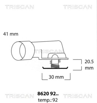 Kühlwasserthermostat TRISCAN 8620 9292