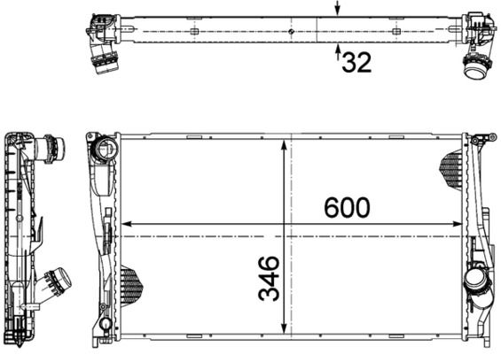 Kühler, Motorkühlung MAHLE CR1083000P