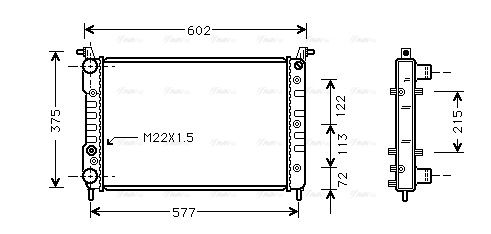 Kühler, Motorkühlung AVA QUALITY COOLING ft2225