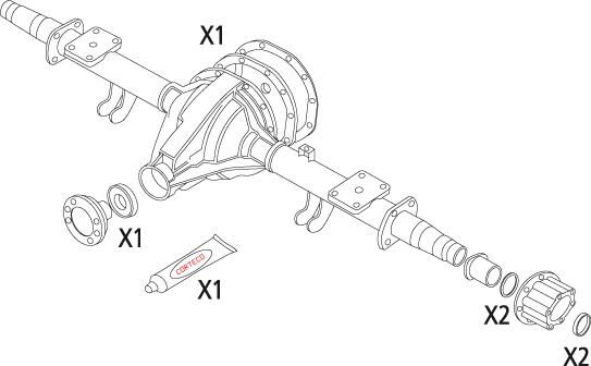 Dichtungssatz, Differential CORTECO 19536136