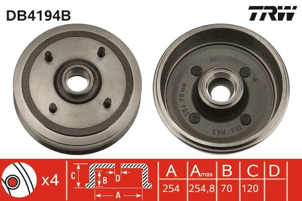 Bremstrommel TRW DB4194B