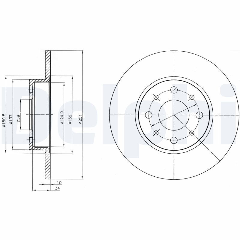 Bremsscheibe DELPHI BG4312
