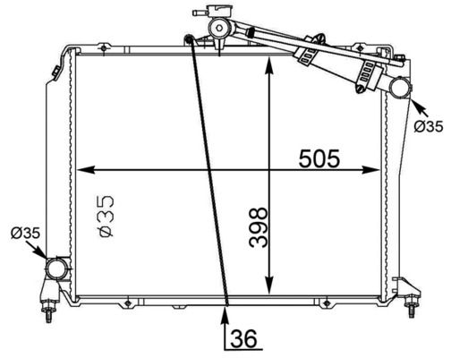 Kühler, Motorkühlung MAHLE CR1572000S