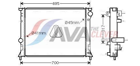 Kühler, Motorkühlung AVA QUALITY COOLING CR2138