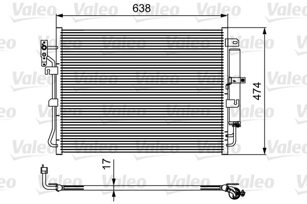 Kondensator, Klimaanlage VALEO 814424