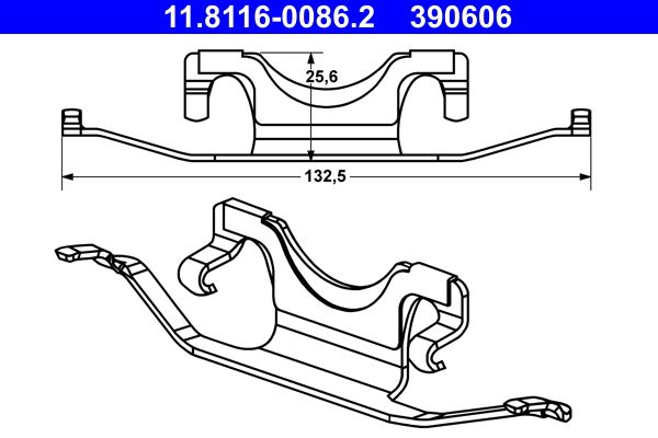 Feder, Bremssattel ATE 11.8116-0086.2