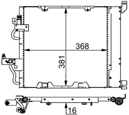 Kondensator, Klimaanlage MAHLE AC376000S