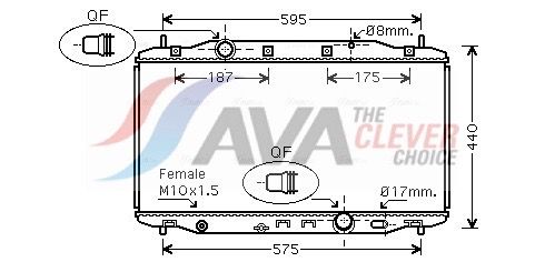 Kühler, Motorkühlung AVA QUALITY COOLING HD2190
