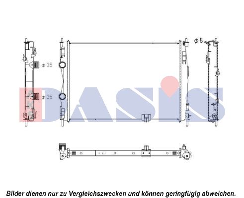 Kühler, Motorkühlung AKS DASIS 070137N