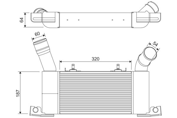 Ladeluftkühler VALEO 822910