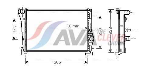 Kühler, Motorkühlung AVA QUALITY COOLING LC2088