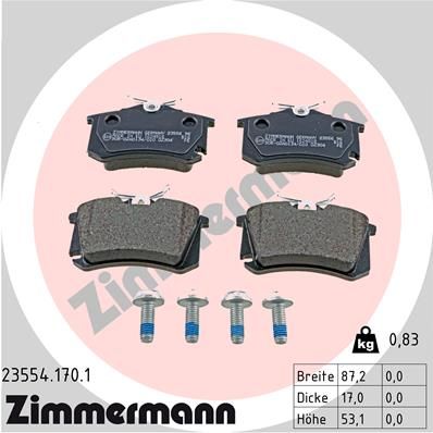 Bremsbelagsatz Bremsbeläge ZIMMERMANN 23554.170.1