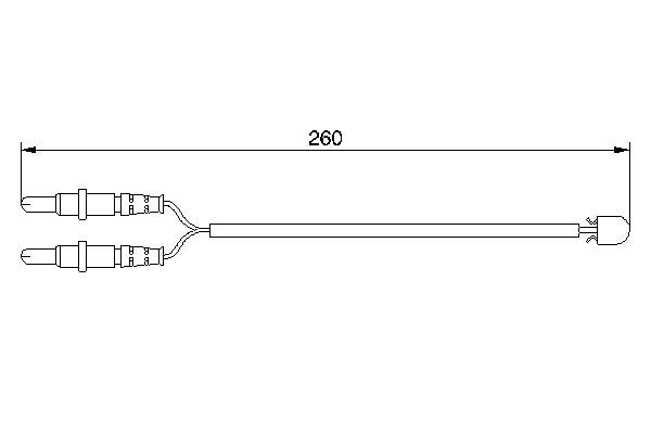Warnkontakt, Bremsbelagverschleiß BOSCH 1 987 474 975