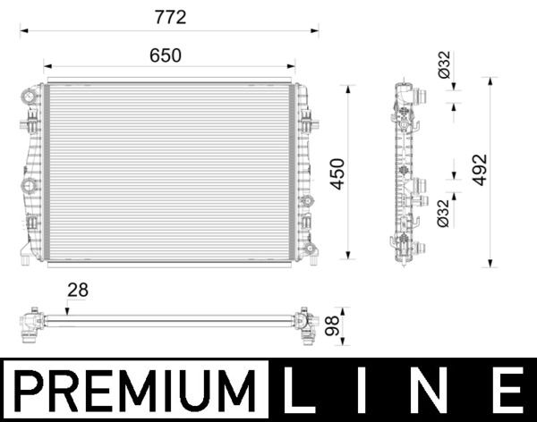 Kühler, Motorkühlung MAHLE CR2785000P