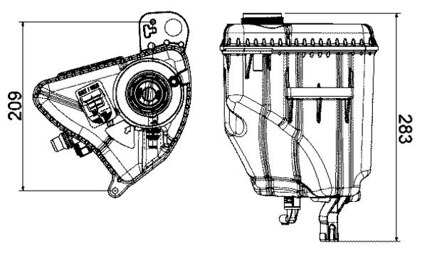 Ausgleichsbehälter, Kühlmittel MAHLE CRT3000S