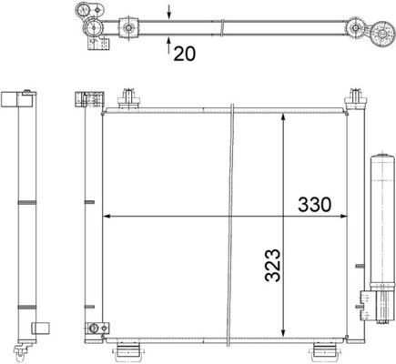 Kondensator, Klimaanlage MAHLE ac 455 000p