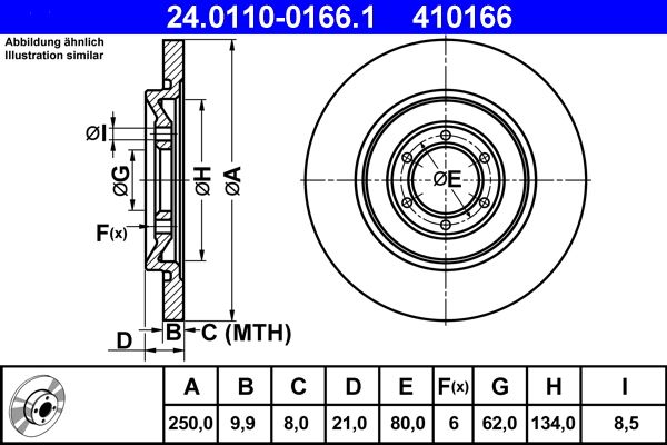 Bremsscheibe ATE 24.0110-0166.1