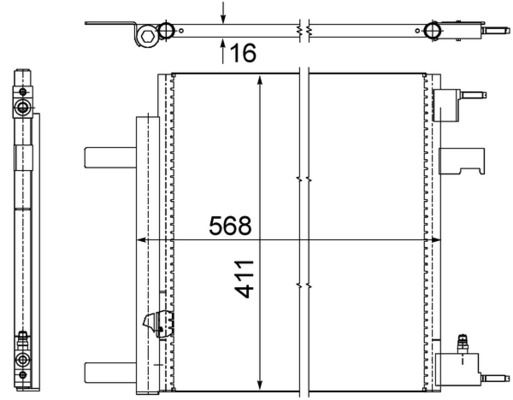 Kondensator, Klimaanlage MAHLE AC636000P