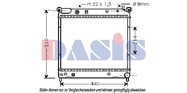 Kühler, Motorkühlung AKS DASIS 320360N