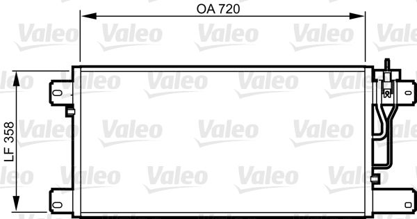 Kondensator, Klimaanlage VALEO 818988