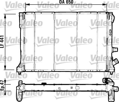 Kühler, Motorkühlung VALEO 731129