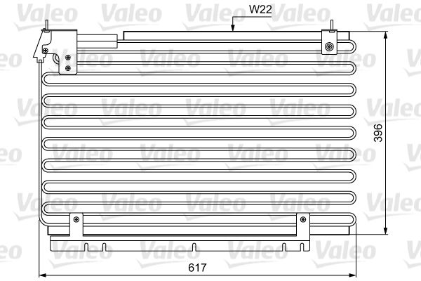 Kondensator, Klimaanlage VALEO 814034