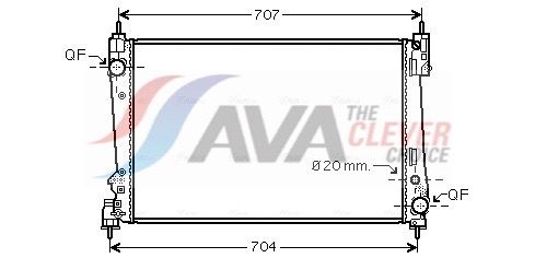 Kühler, Motorkühlung AVA QUALITY COOLING FTA2401