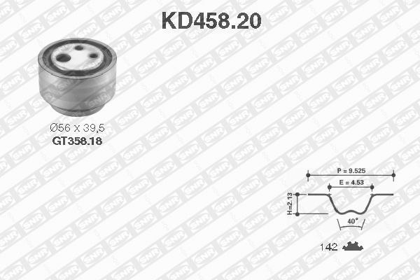 Zahnriemensatz SNR KD458.20