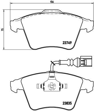 Bremsbelagsatz, Scheibenbremse BREMBO P 85 090