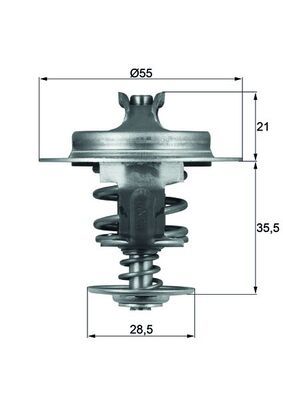 Thermostat, Kühlmittel MAHLE TX6783D