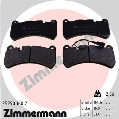 Bremsbelagsatz Bremsbeläge ZIMMERMANN 25790.160.2