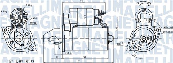 Starter MAGNETI MARELLI 063721256010